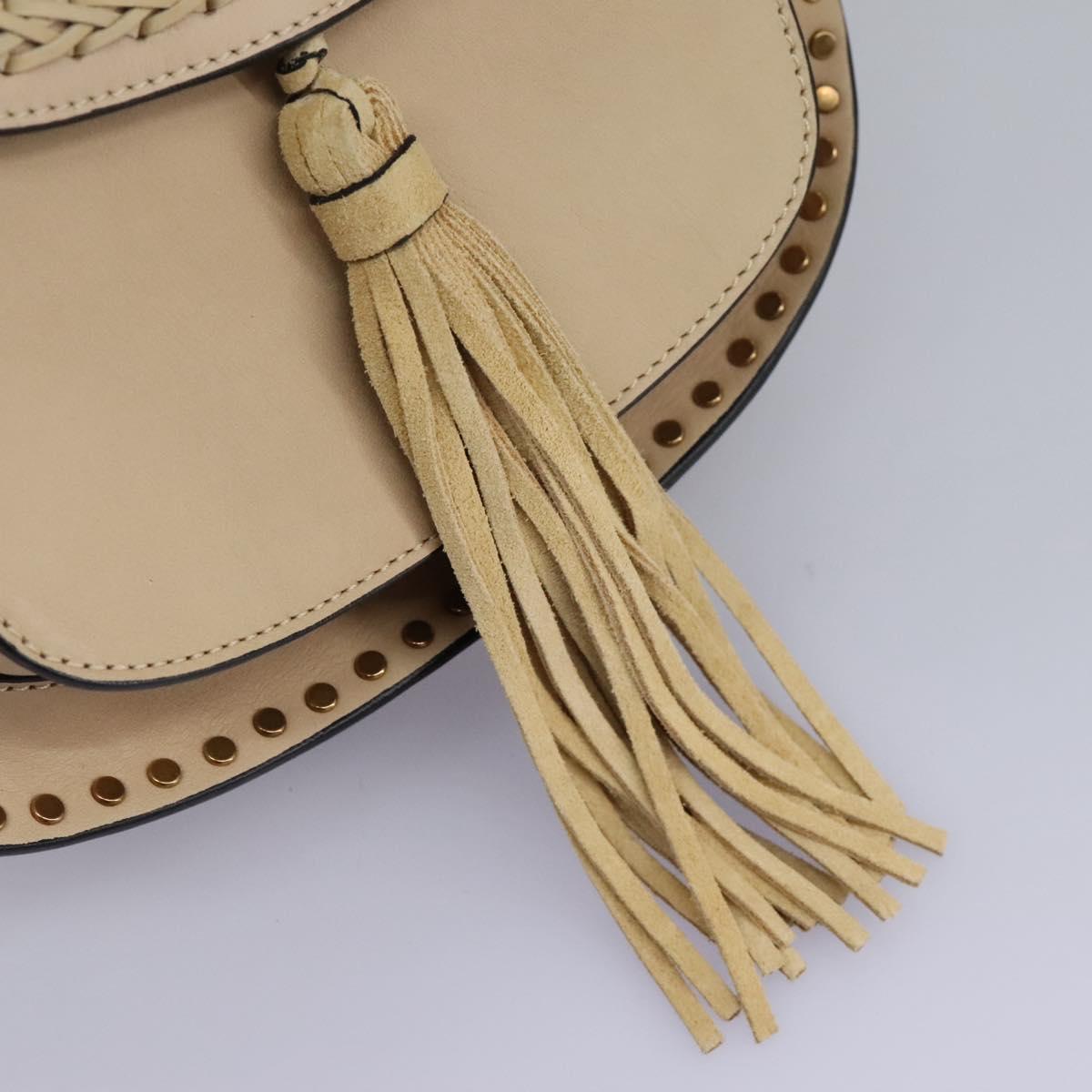 Side view of Chloe shoulder bag Beige premium designer bag