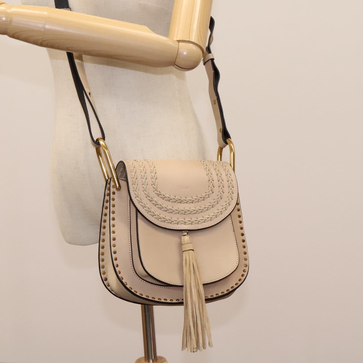 Side view of Chloe shoulder bag Beige premium designer bag