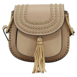 Side view of Chloe shoulder bag Beige premium designer bag