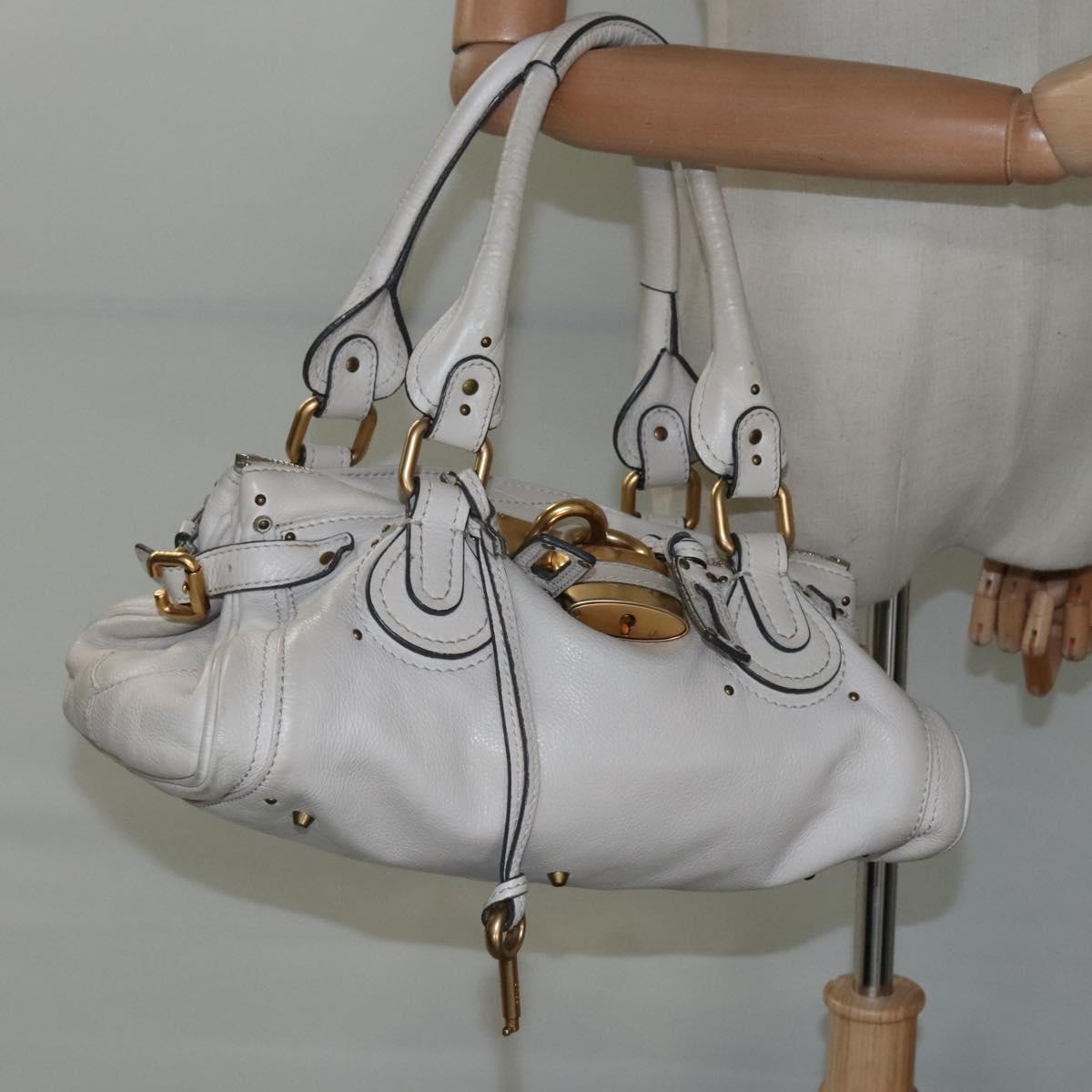 Side view of Chloe handbag White premium designer bag