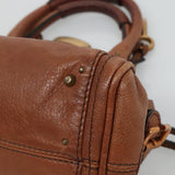 Side view of Chloe handbag Brown premium designer bag