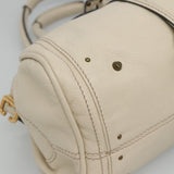Chloe authentic luxury handbag White leather craftsmanship