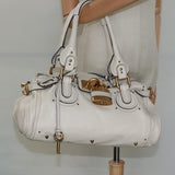 Side view of Chloe handbag White premium designer bag