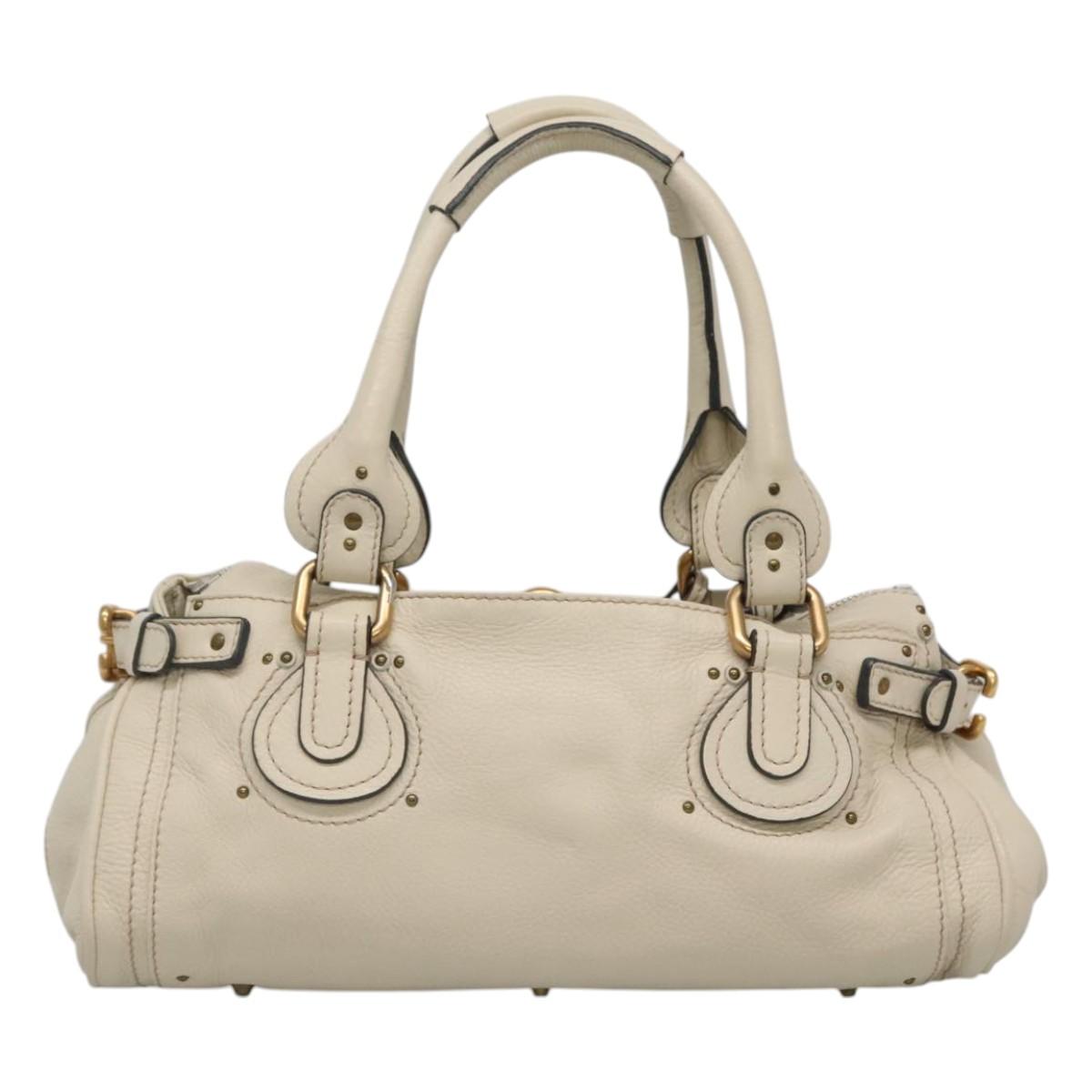 Side view of Chloe handbag White premium designer bag