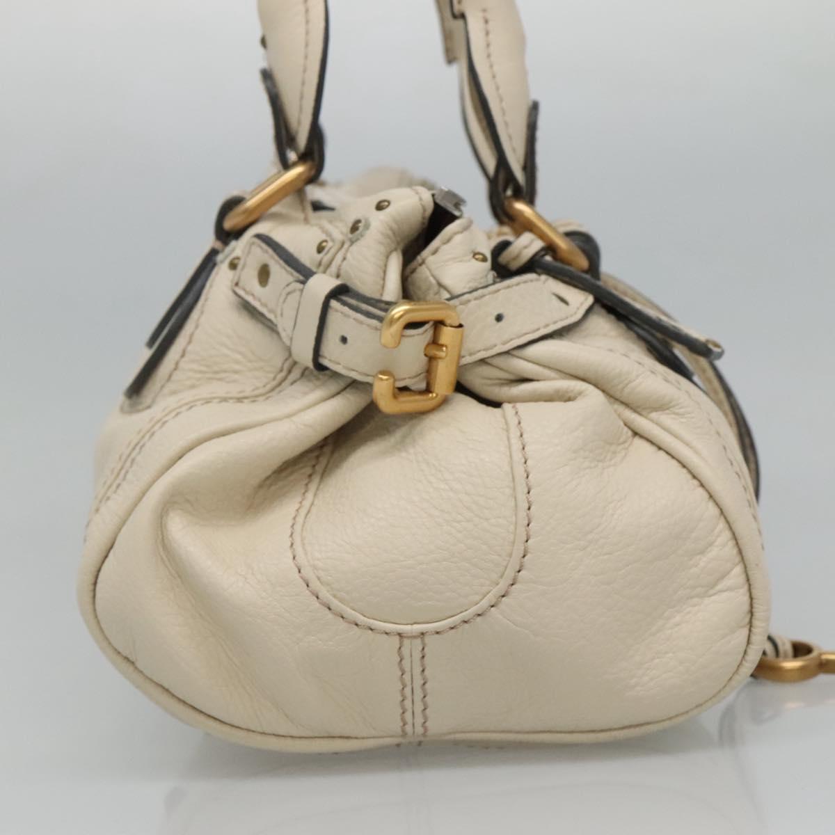 Chloe authentic luxury handbag White leather craftsmanship