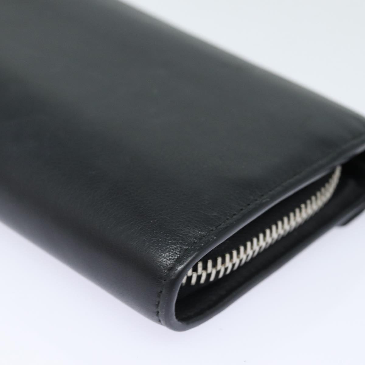 Balenciaga Paper Manny Long Wallet Leather Black Silver 371661 | Luxury Leather Wallet