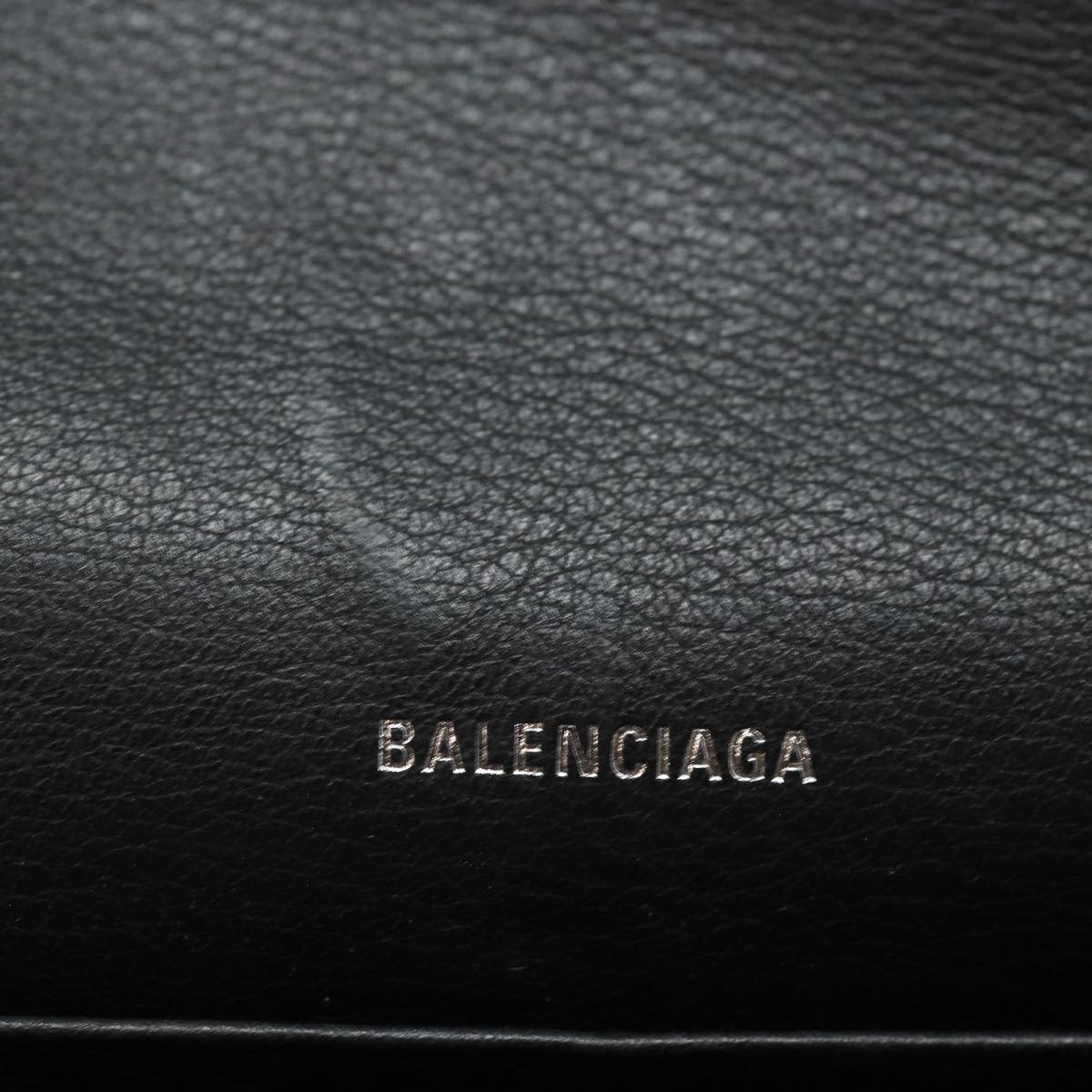 Balenciaga Paper Manny Long Wallet Leather Black Silver 371661 | Luxury Leather Wallet