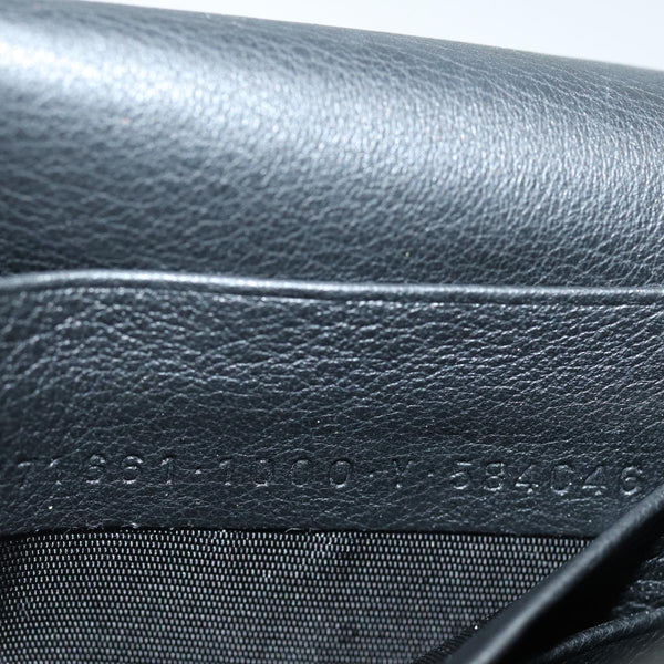 Balenciaga Paper Manny Long Wallet Leather Black Silver 371661 | Luxury Leather Wallet