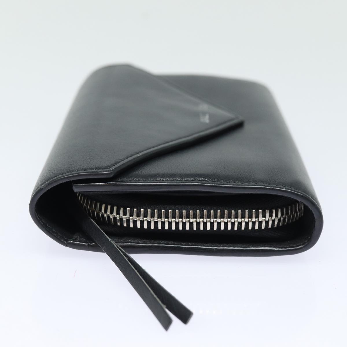 Balenciaga Paper Manny Long Wallet Leather Black Silver 371661 | Luxury Leather Wallet