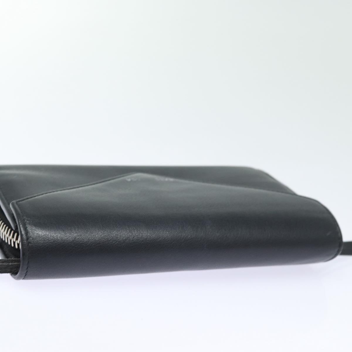 Balenciaga Paper Manny Long Wallet Leather Black Silver 371661 | Luxury Leather Wallet