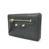 Side view of Balenciaga wallet Gray premium designer bag