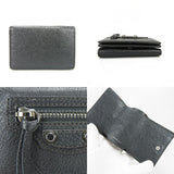 Balenciaga authentic luxury wallet Gray leather craftsmanship