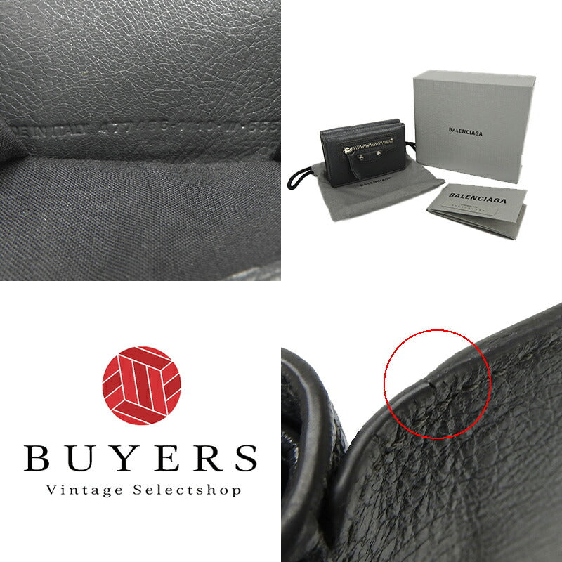 Side view of Balenciaga wallet Gray premium designer bag