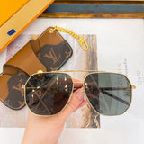 Side view of Louis Vuitton unisex sunglasses