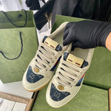 Gucci tonal black luxury sneakers view 4 bold athletic profile