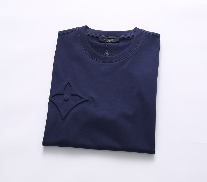 Side profile of Louis Vuitton cotton t-shirt with monogram-inspired silhouette