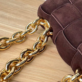 Contemporary Faux Leather Handbag - Statement Silhouette | Women's Fashion Handbag #1656 - back view (image 4) of designer-inspired handbag