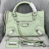 Zivas Charm Polished Finish Statement Handbag (Premium Everyday Carry) – Angled View