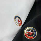 Back view of Moncler luxury clothing with tailored silhouette
