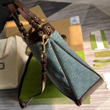 Side profile of elevated structured women's handbag – women's designer-style accessory