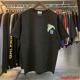 Back view of Rhude luxury clothing with tailored silhouette