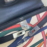 Side view of contemporary structured handbag