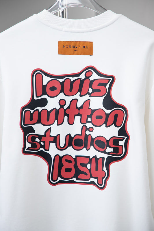 Front view of Louis Vuitton luxury clothing with runway-inspired design