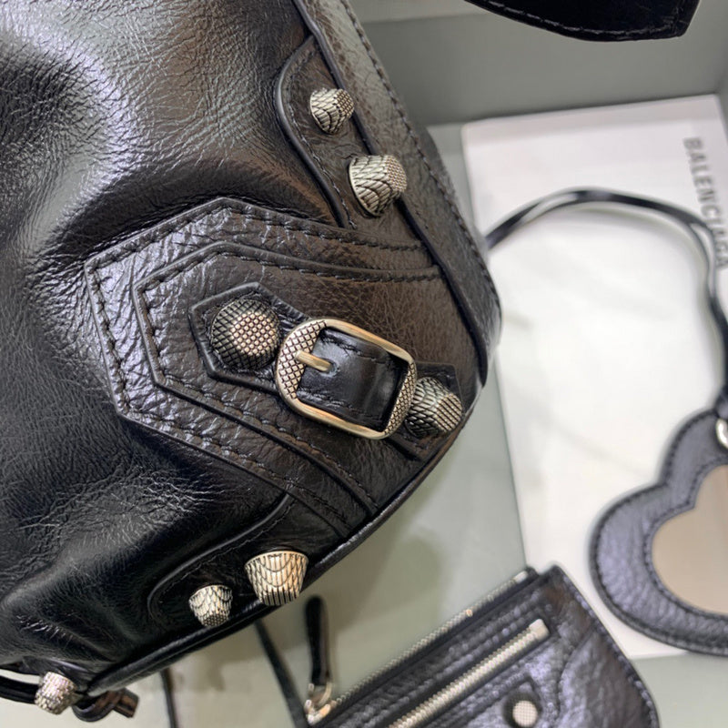 Understated Vegan Leather Handbag - Premium Craftsmanship Detailing | Women's Premium Handbag #308 - styled full view (image 7) of designer-inspired handbag