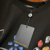 Close-up detail shot of Louis Vuitton cotton t-shirt with relaxed-fit cut