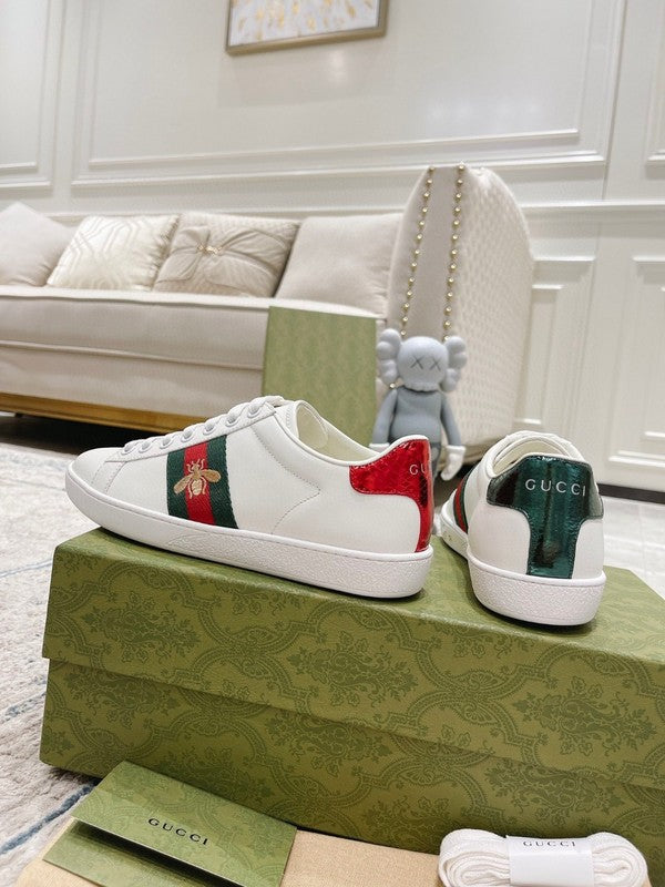 Gucci sneakers detailed view showing premium designer craftsmanship