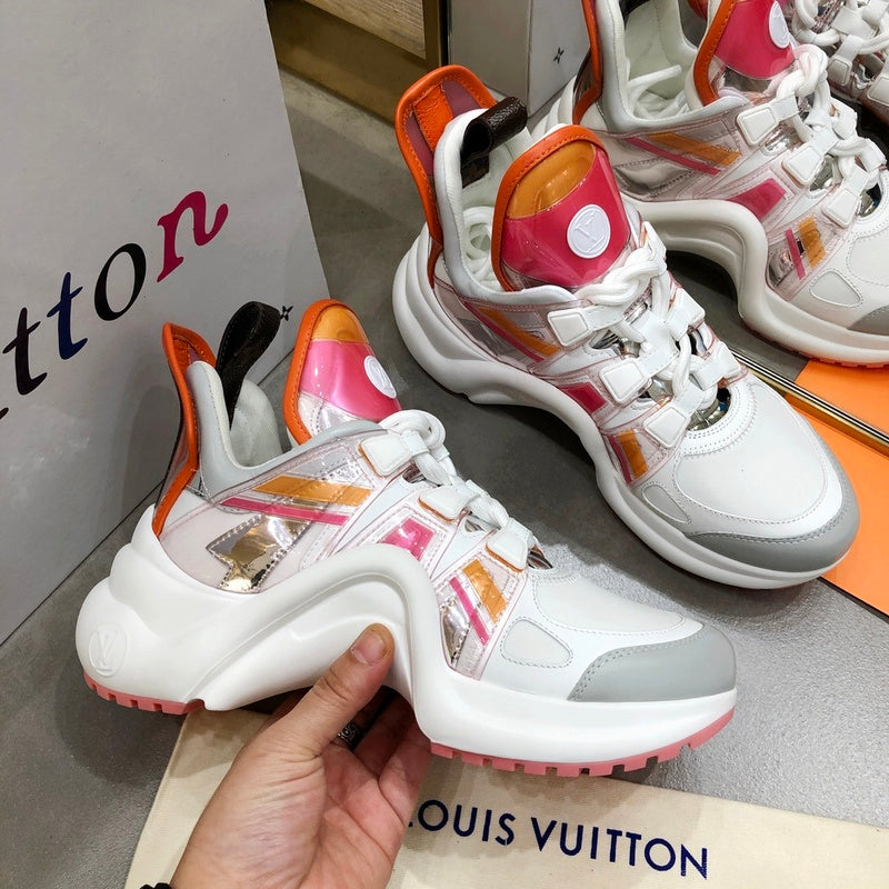 Louis Vuitton shoes Style 282 - close-up of bold signature style