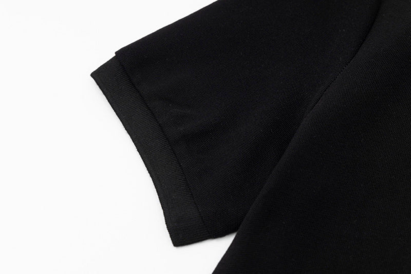 Front view of Polo cotton polo shirt with logo-detail design