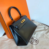 Side view of everyday-ready structured handbag