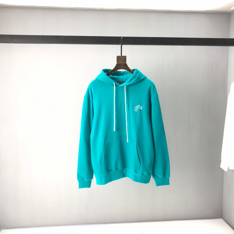 Front view of Louis Vuitton luxury clothing with logo-detail design