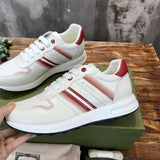 Gucci soft grey luxury sneakers view 7 padded collar comfort