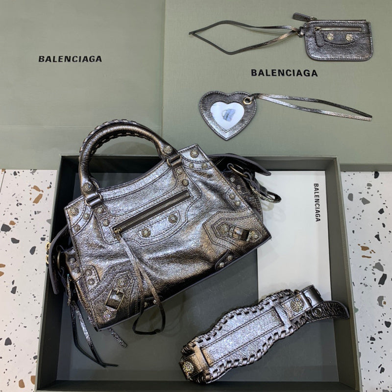 Modern Faux Leather Handbag - Premium Craftsmanship Detailing | Women's Premium Handbag #338 - side angle view (image 2) of designer-inspired handbag