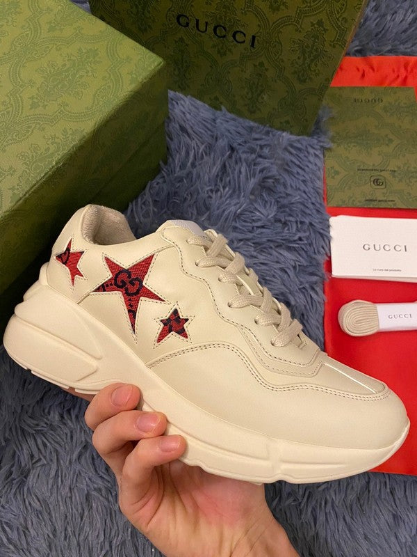Gucci sneakers detailed view showing premium designer craftsmanship