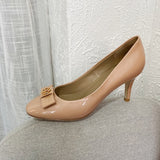 Louis Vuitton Red Ankle Strap Heels - Detail Shot of Craftsmanship