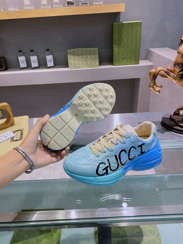 Gucci neutral cream luxury sneakers view 6 streetwear statement look