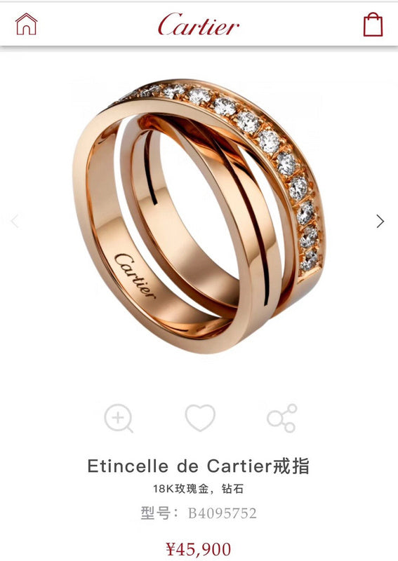 Close-up detail view of Cartier unisex jewelry piece