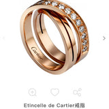Close-up detail view of Cartier unisex jewelry piece