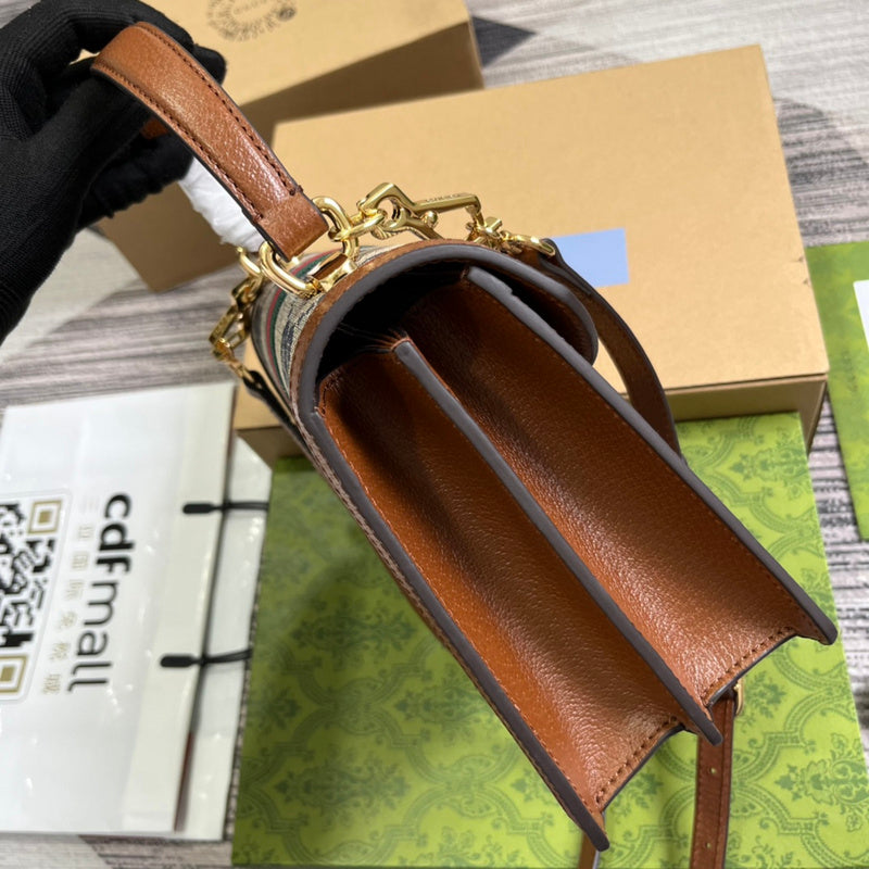 Top view of structured modern women's handbag – women's designer-style accessory