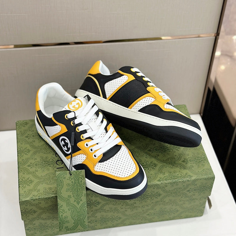 Gucci soft grey luxury sneakers view 7 bold athletic profile