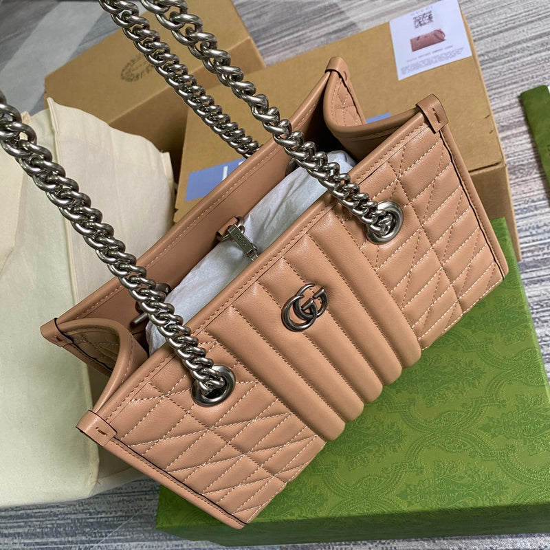 Top view of modern polished women's handbag – women's designer-style accessory