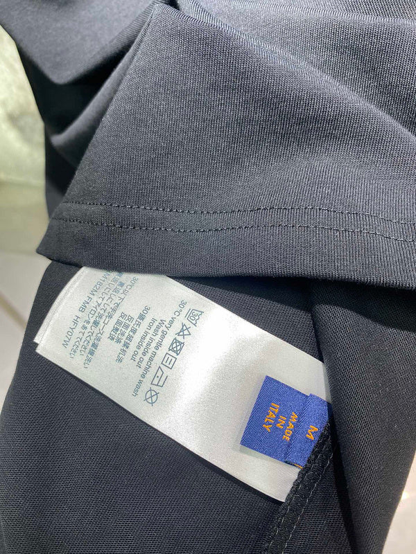 Back view of Louis Vuitton cotton t-shirt with runway-inspired design