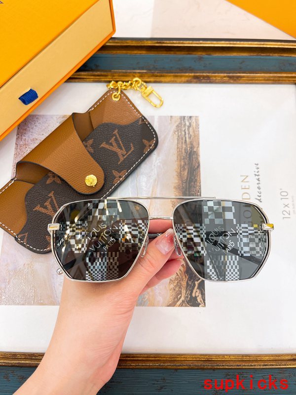 Lifestyle view of Louis Vuitton unisex sunglasses