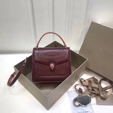 Statement Faux Leather Handbag - Polished Finish | Women's Fashion Handbag #1762 - product detail shot (image 10) of designer-inspired handbag