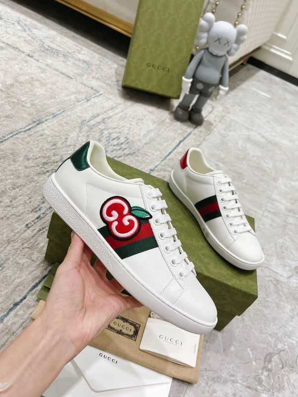 Gucci bold contrast luxury sneakers view 5 sleek tonal finish