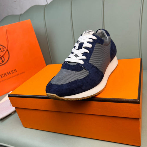 Hermès White Combat Boots - Full Silhouette View