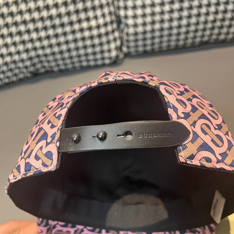 Close-up detail view of Burberry unisex cap
